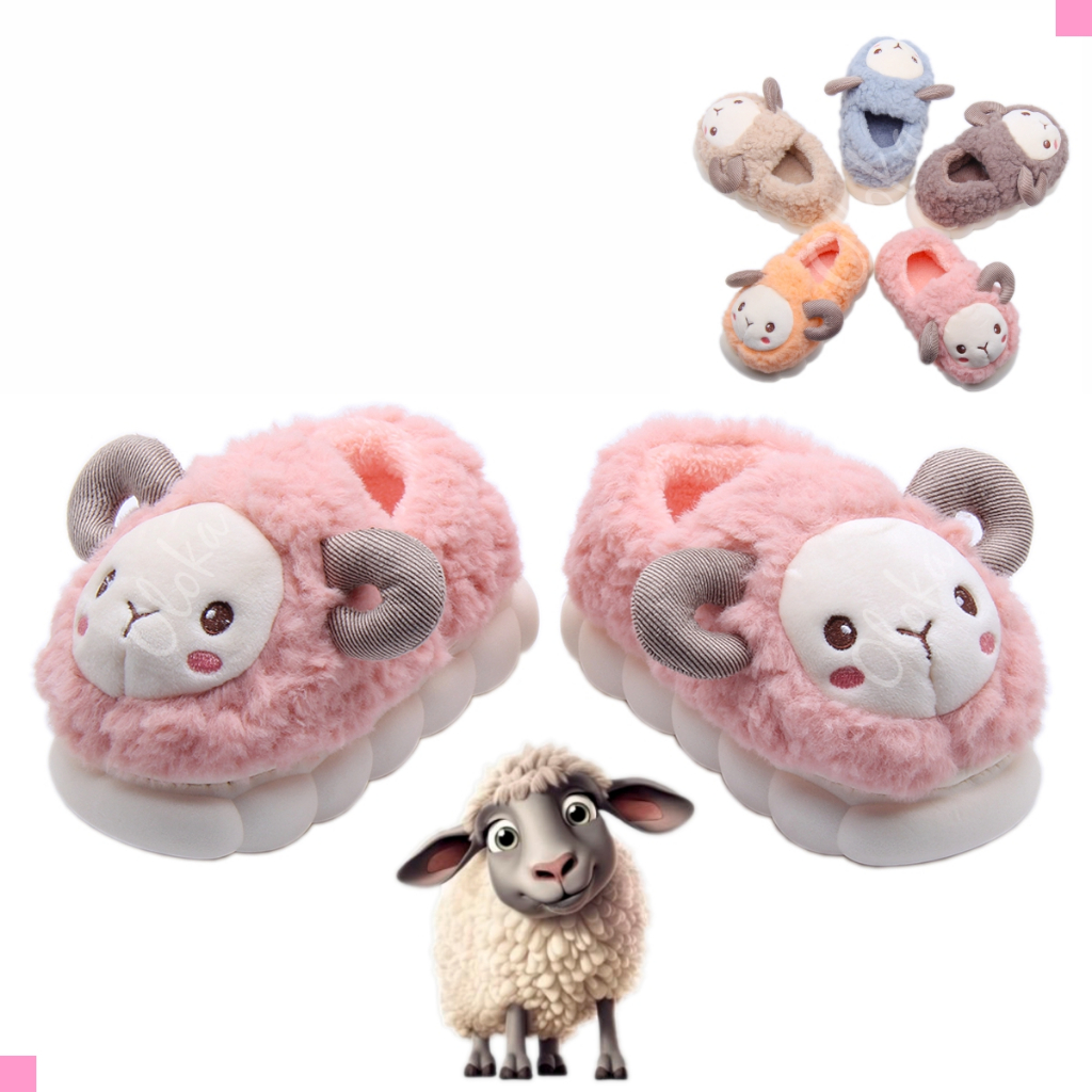 Pantufa Infantil Peluciada Térmica Inverno Super Macia Extremamente Confortável Cordeirinho