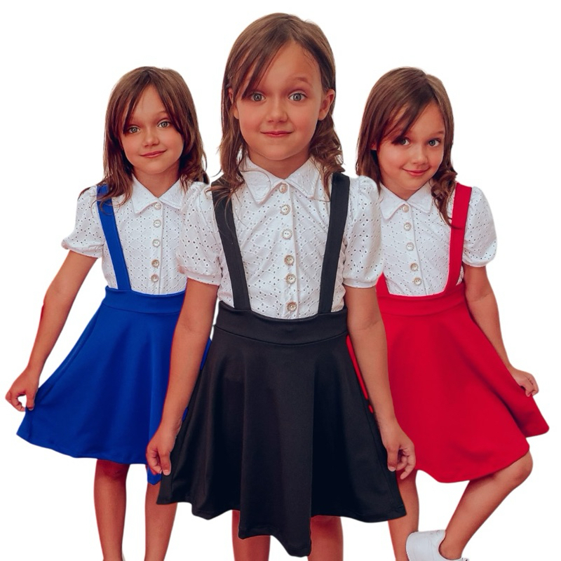 Roupa Colorida Infantil Escola Vestido Infantil Infanti Menina