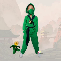 FANTASIA NINJAGO VERDE LLOYD INFANTIL/JUVENIL (1 a 14 ANOS)