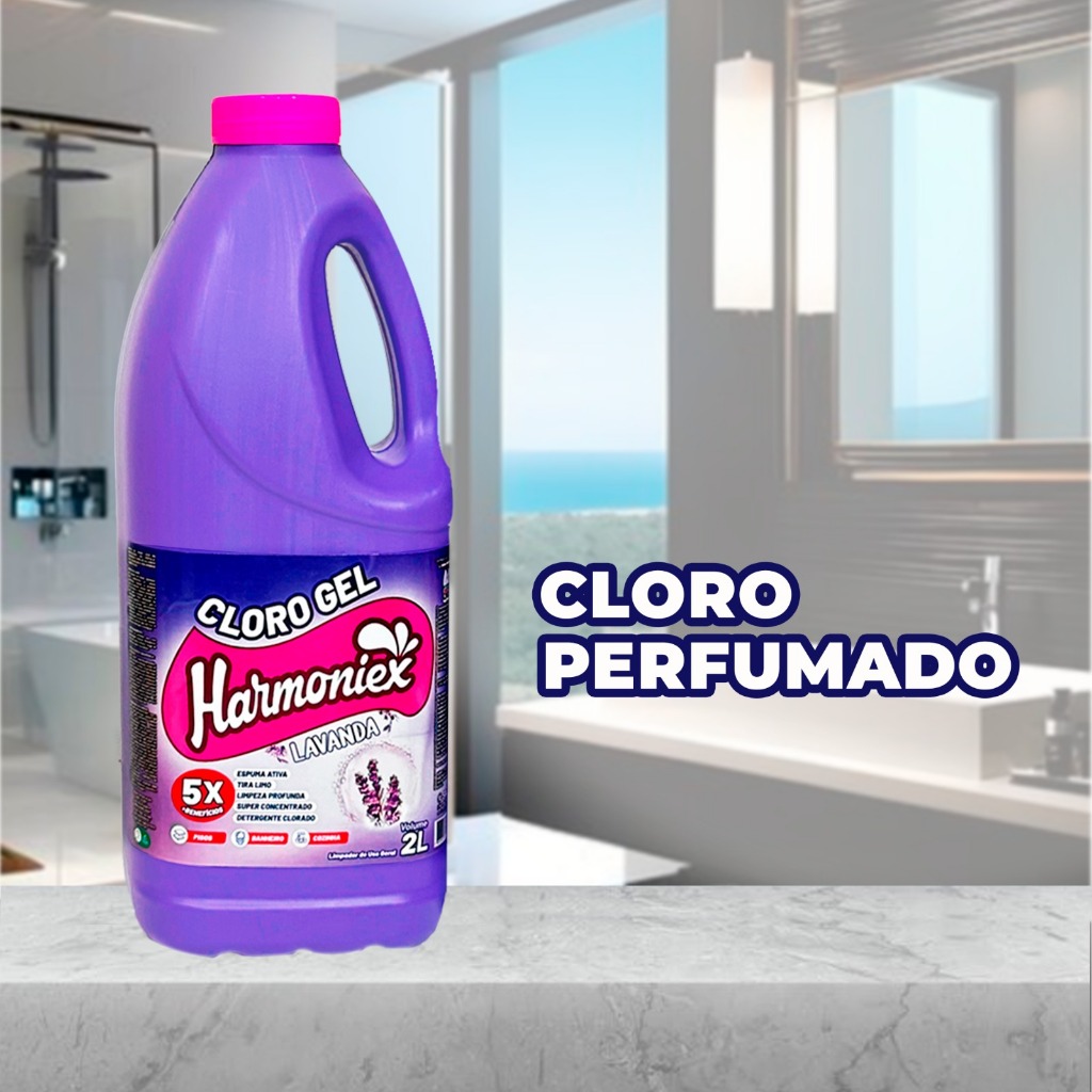 Cloro Gel Tira Limo Lavanda 2l Harmoniex em Oferta na Shopee