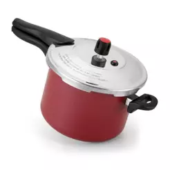 Panela De Pressão 4,5 Litros Antiaderente Teflon Com Tampa Externa Cinza PROMOÇAO