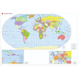 Banner MAPA MUNDI  Regiões Estados ambiente escolar professor recurso visual geografia em Oferta na Shopee