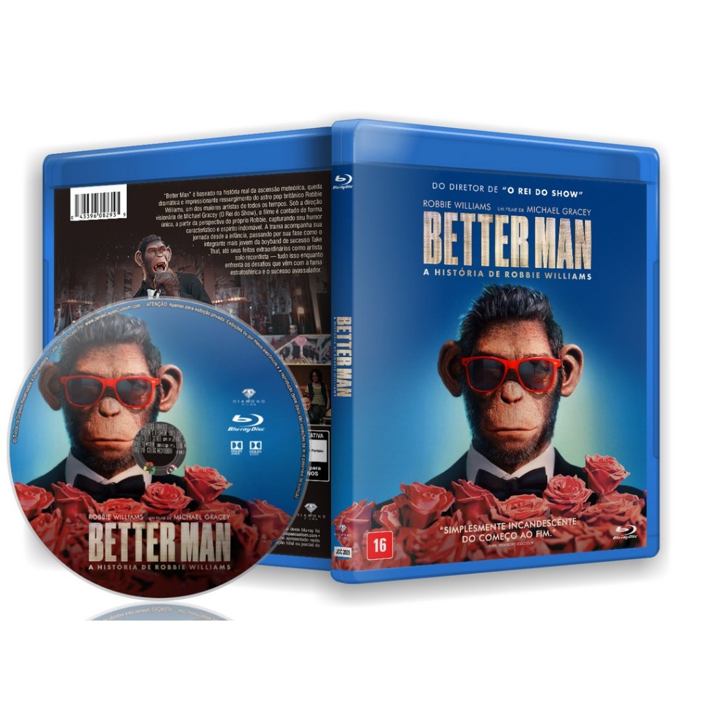 Filme Bluray: Better Man - A História De Robbie Williams (2025) Dublado e Legendado