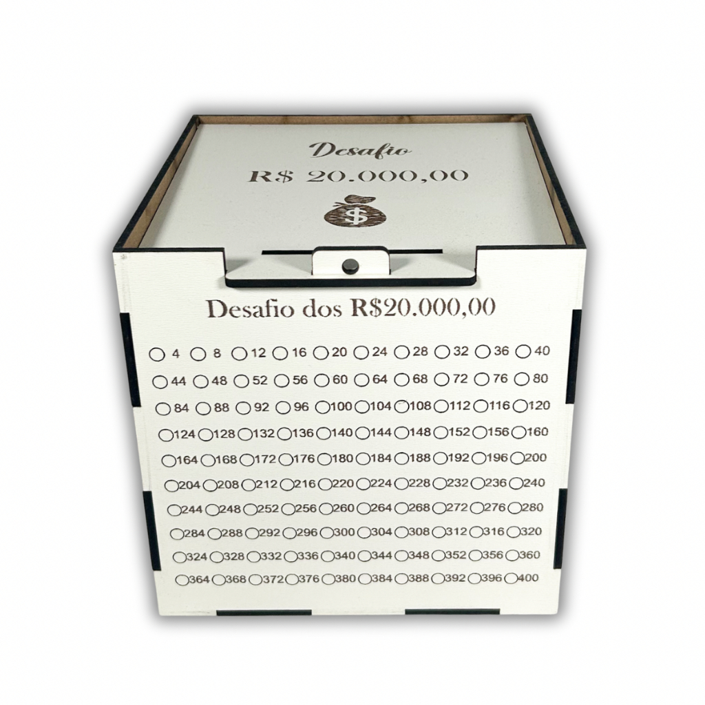 Cofre Desafio Mdf 5Mil 10Mil 20Mil Escolha Sua Meta Caixa De Madeira