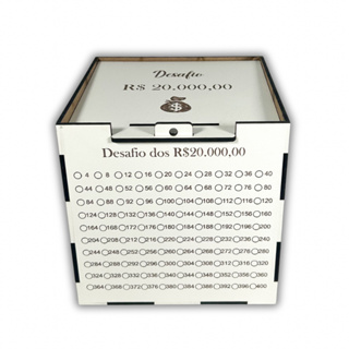 Cofre Desafio Mdf 5Mil 10Mil 20Mil Escolha Sua Meta Caixa De Madeira em Oferta na Shopee