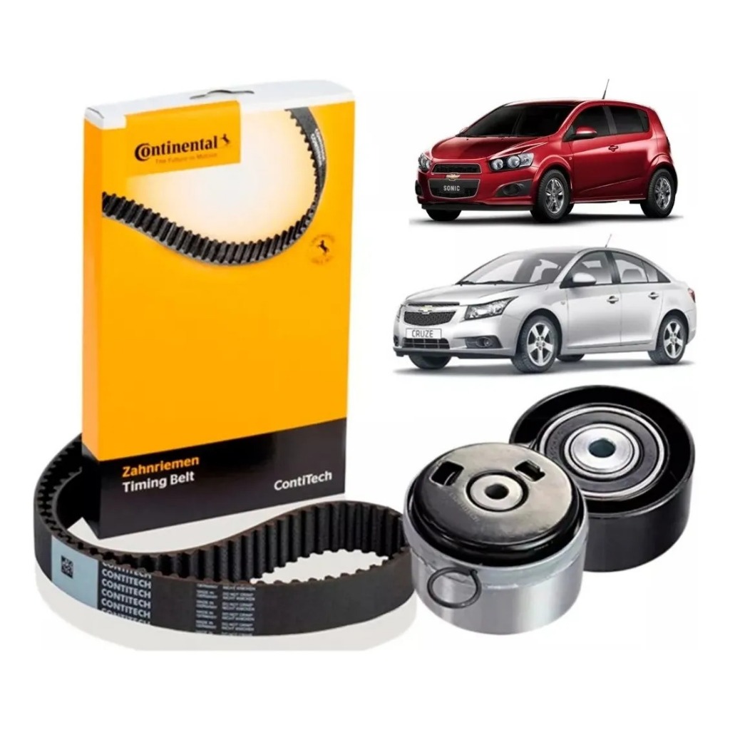 Kit Correia Dentada + Tensor + Polia Gm Cruze 1.8 16v - Sonic 1.6 16V - Tracker 1.8 16V