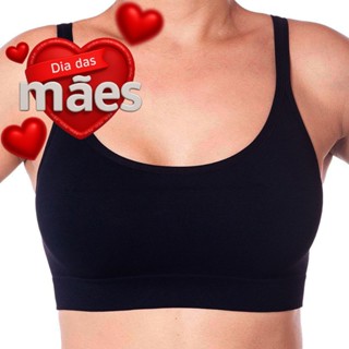 Top Fitness Lupo Alta Sustentação Soutien Sutiã Sem Bojo Sem Costura Microfibra Confortáve...