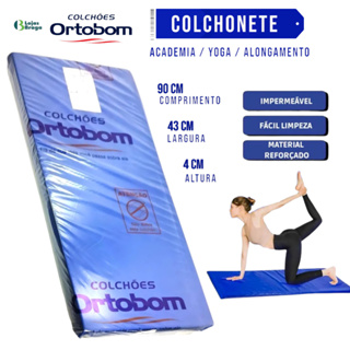 Colchonete Academia Ortobom Impermeável Espuma D20  Maca de Resgate Lavável Yoga Exercícios Pilates em Oferta na Shopee