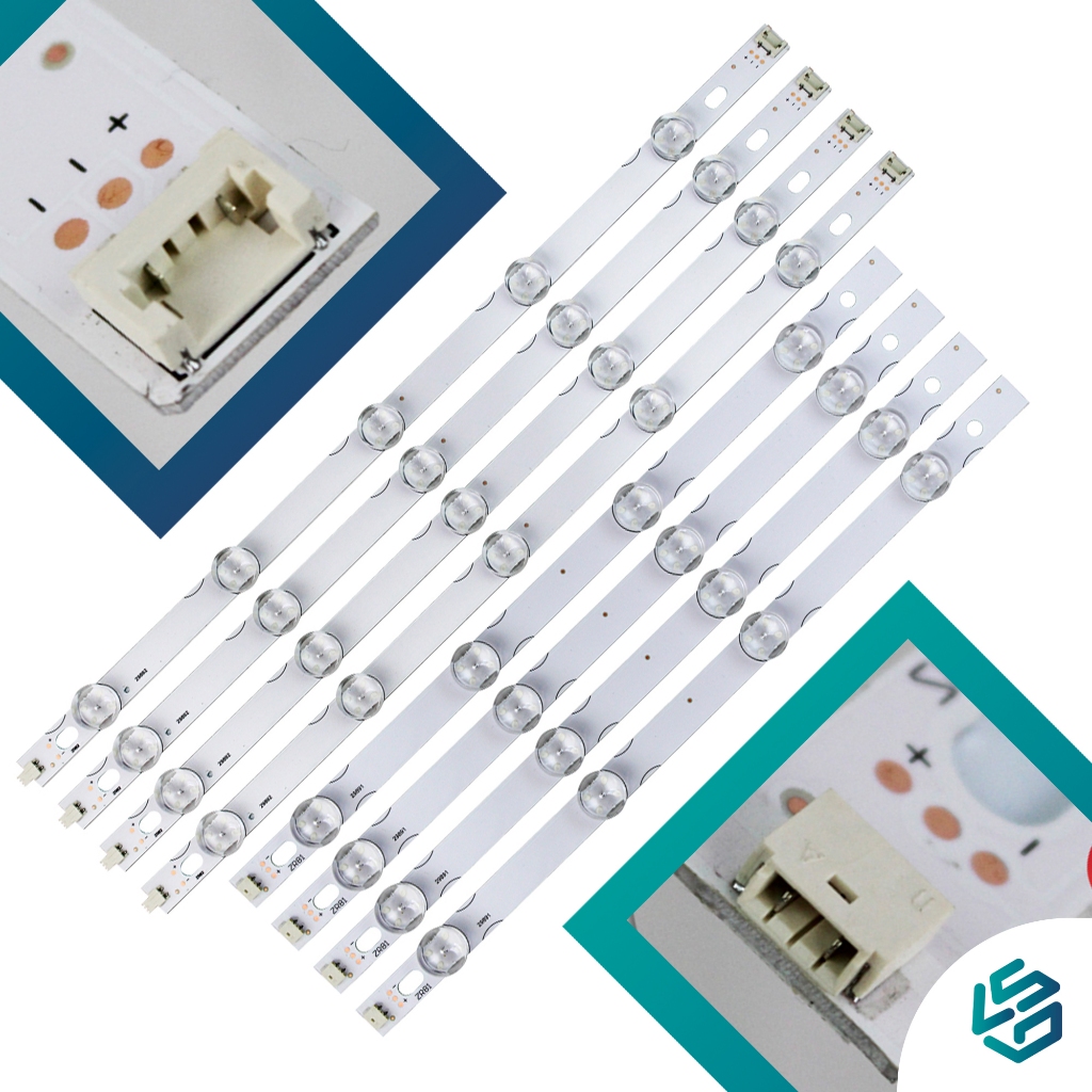 Kit 8 Barras De Led 39ln5400 39ln5700 39la6200 39ln549c novo