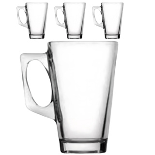 Jogo 3 Canecas Drink Capuccino Vidro 250ml Modelo Premium Importado Egito -Parede Grossa 11cm Altura em Oferta na Shopee
