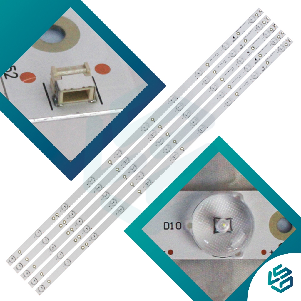 Kit 5 Barra De Led Tv LE43D1452 43pfg5102/78 43pfg5102 Novo em Oferta na Shopee