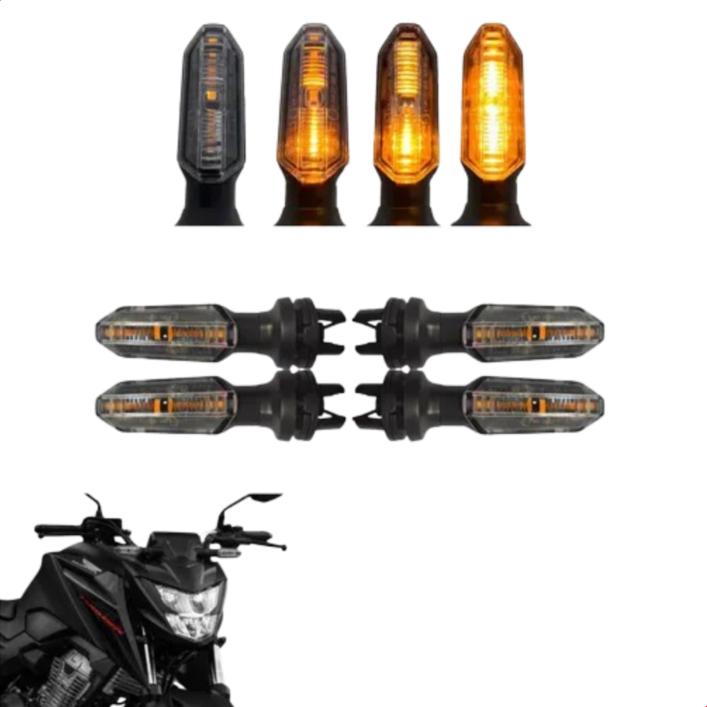 Pisca Seta Led Sequencial Stallion Para Start 160 2021 Kit 4 Unidades