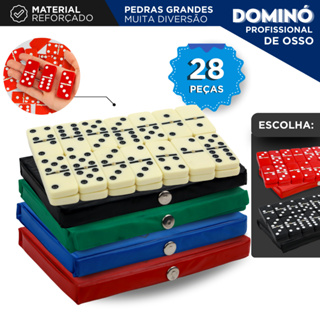 Jogo De Domino De Osso Profissional - Pedras Grandes - CH em Oferta na Shopee