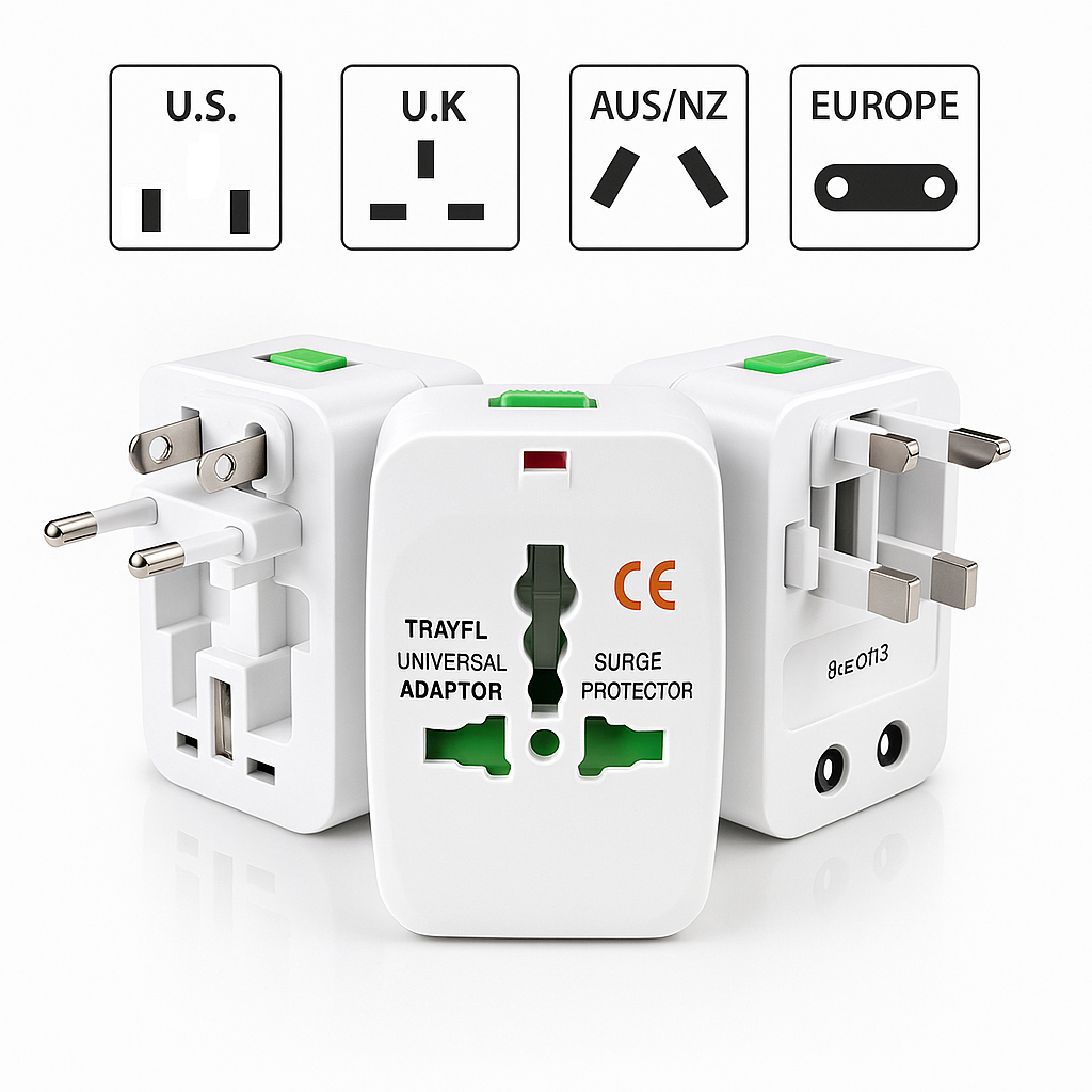Imagem Kit 1 a 4 Adaptador Tomada Universal Padrão Internacional 150 Países Viagem Bivolt