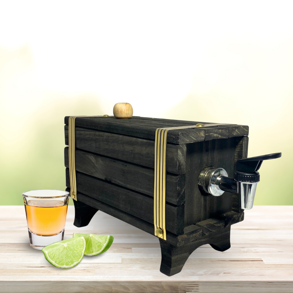 Pingometro Barrica Rustico Barril 1 L De Madeira Cachaça Artesanato Decoração Cantinho do Churrasco