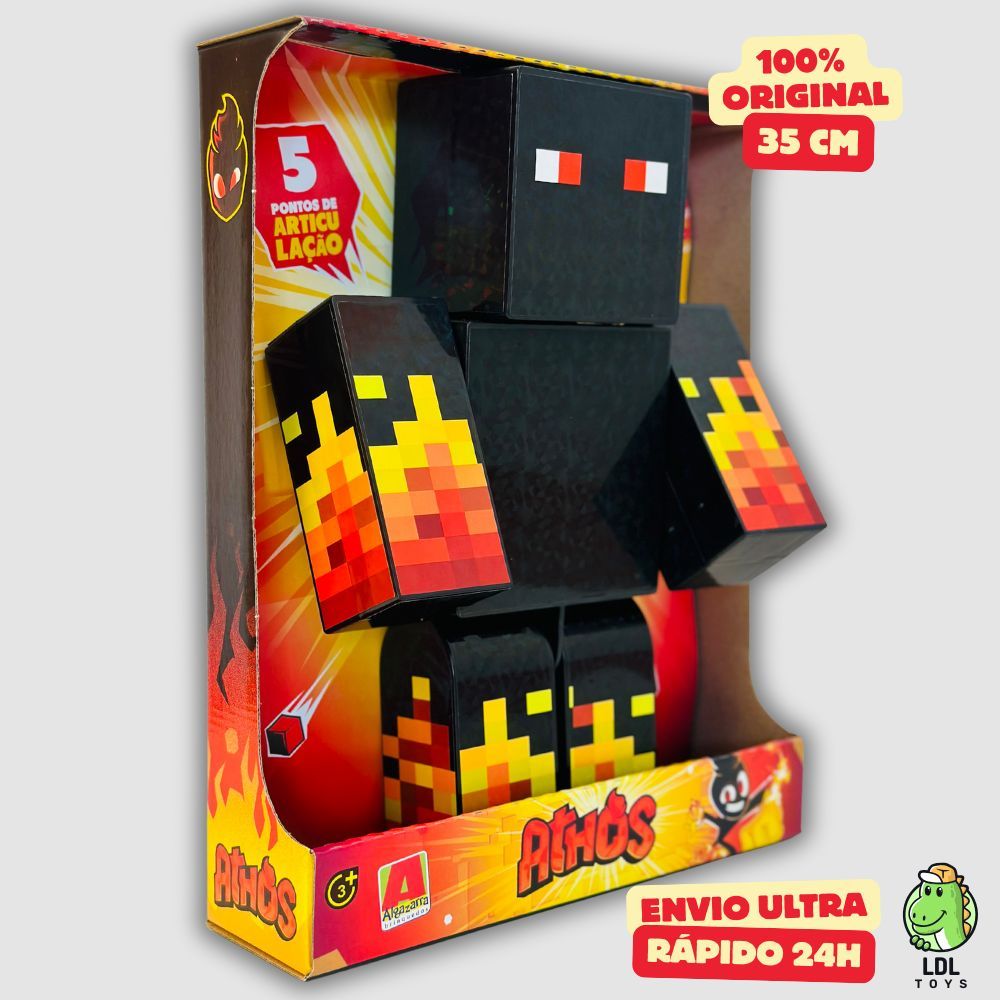 Boneco Articulado Athos 35cm Youtuber Gamer Skin Algazarra em Oferta na Shopee