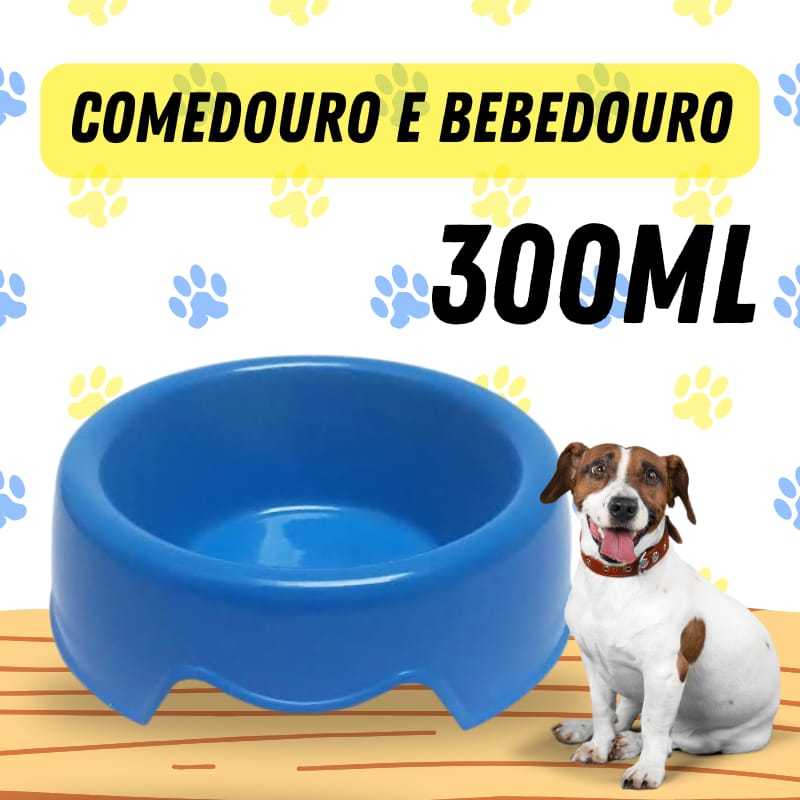Comedouro Bebedouro Para Cachorro Pet  300ml São Benedito