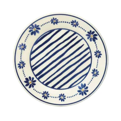 Prato para Sobremesa Margaridas em Cerâmica 18cm - Biona Oxford