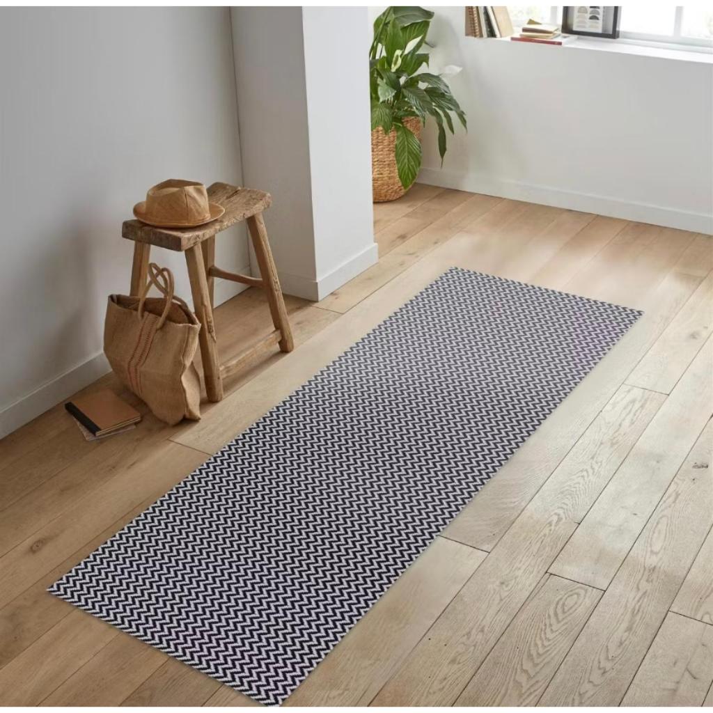 TAPETE PASSADEIRA ZIG ZAG TECIDO 100% ALGODÃO 45X150 CENTÍMETROS