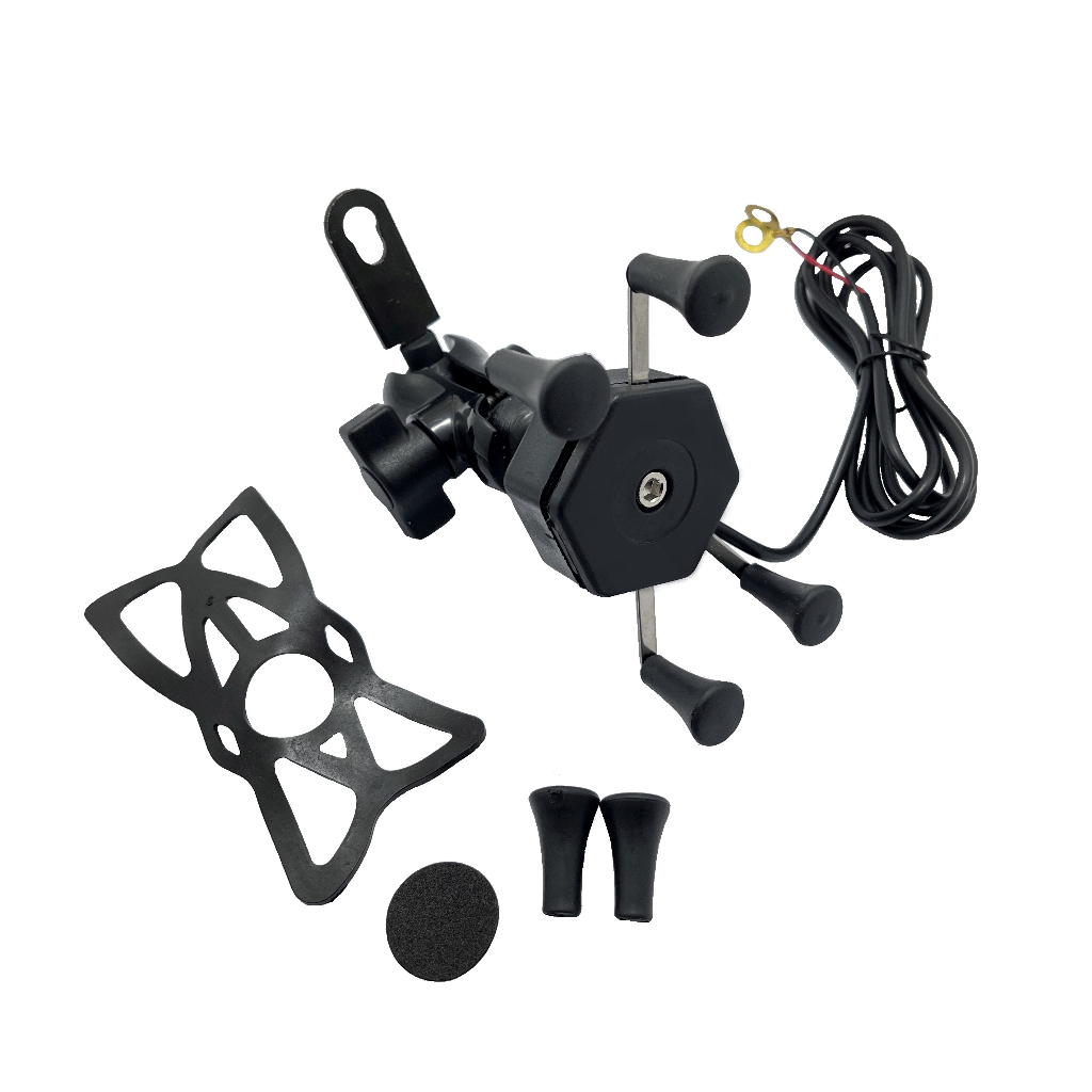 Suporte Celular Gps Zouil para Moto com Carregador Usb Fixação Retrovisor