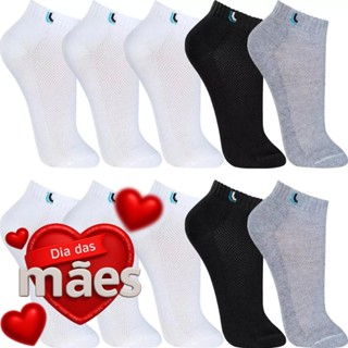 Kit 10 Pares Meias Cano Curto Baixo Lupo Original Algodão Masculino Feminina Soquete Acade...