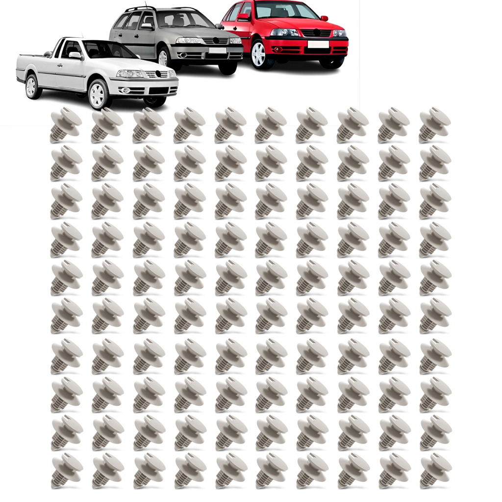 Kit 100 Grampos Presilha Forro Porta Gol Parati Voyage G1 G2 G3 Resistente em Oferta na Shopee
