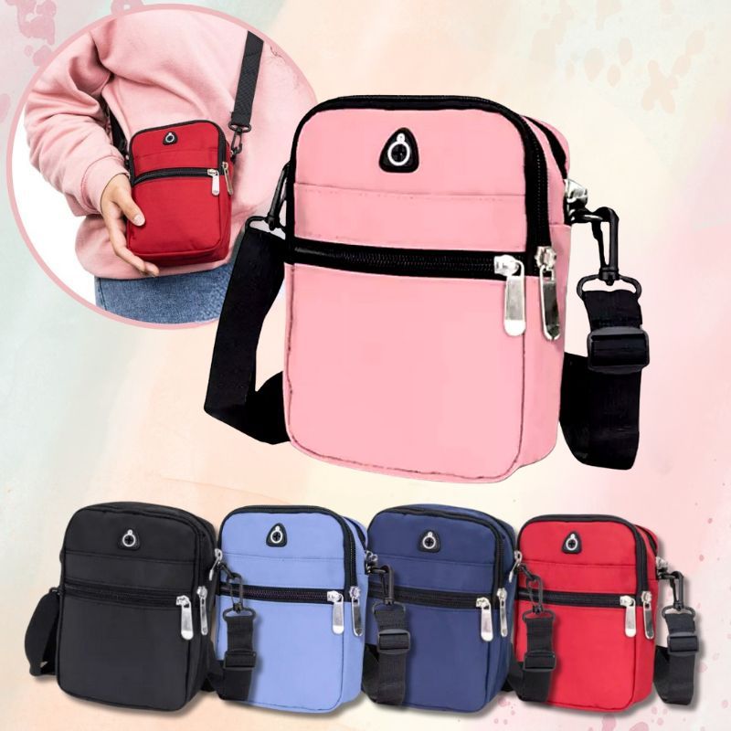 Bolsa Tiracolo Com 4 Compartimentos e alça para usar como pochete