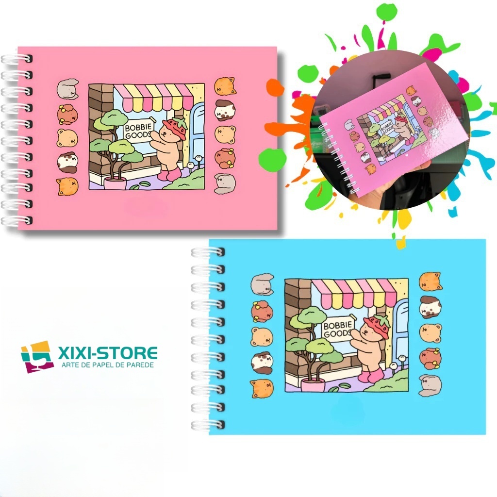 Livro de Colorir Bobbie Goods 50 Folhas 180g Capa Dura Caderno de Desenho Pintura Coloring...