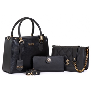 Kit Bolsas Femininas Media e Pequena com Carteira Mini em Oferta na Shopee