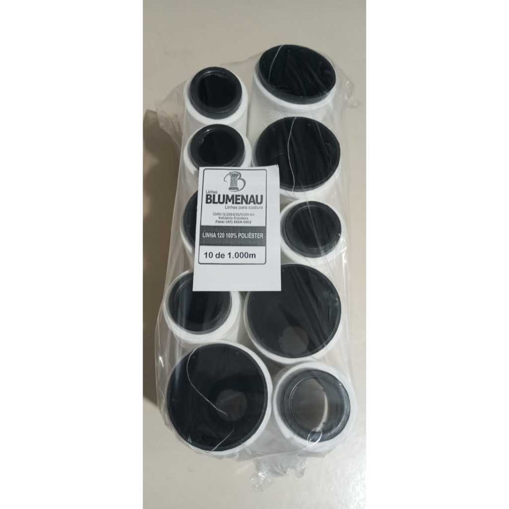 Linha de Costura para a agulha da Reta e de todas máquinas 10 cones com 1000m na cor branca natural. em Oferta na Shopee