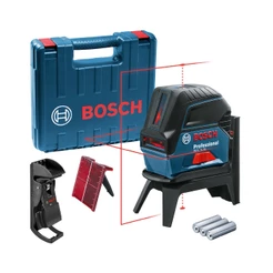 Kit Nível Laser Vermelho Bosch GCL 2-15 + Suporte Magnético RM1 + Maleta
