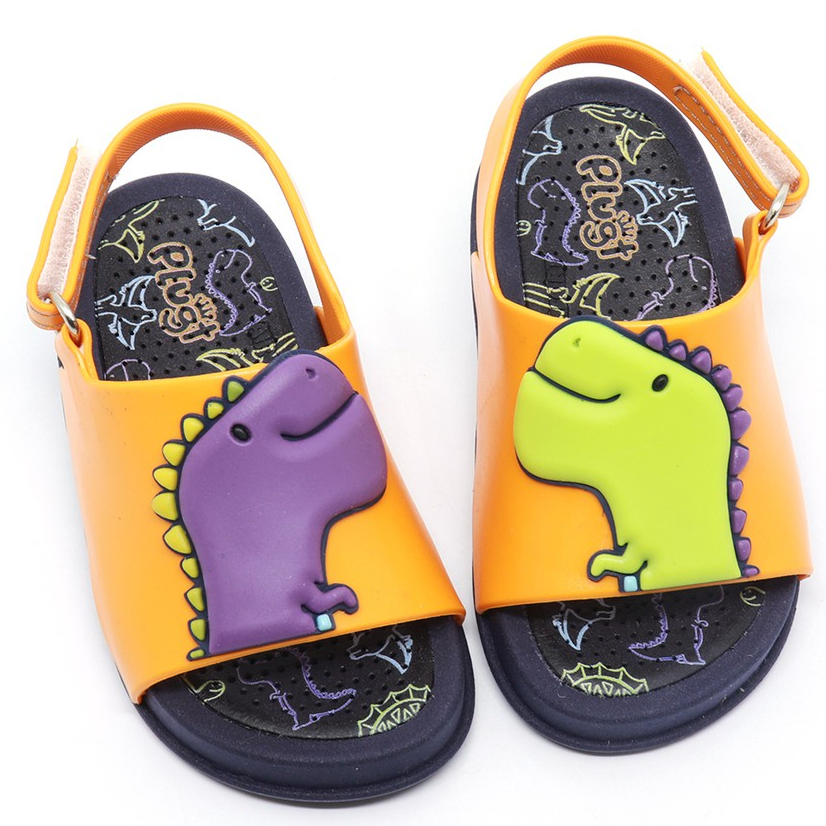 Sandália Infantil Plugt Menino Dinossauro Confortável Original Antiderrapante Tiras seguras em Oferta na Shopee