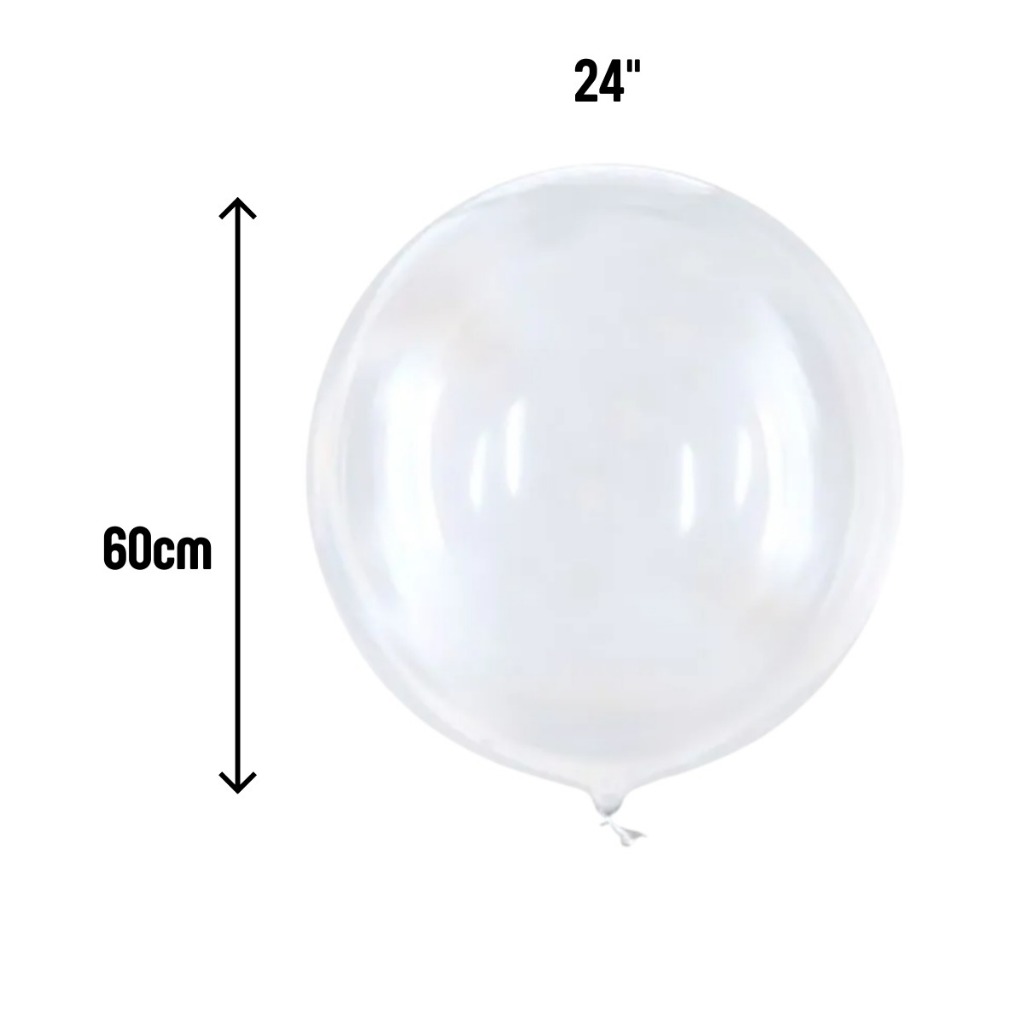 50 Balão Bubble Transparente 24 Polegadas 60cm Decoração Bolha Festa Enfeite Casamento Aniversario