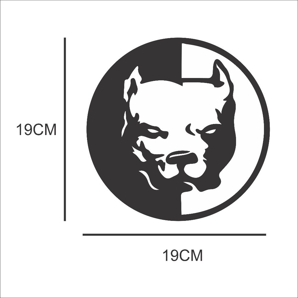 2 Adesivos Pit Bull Recorte Digital