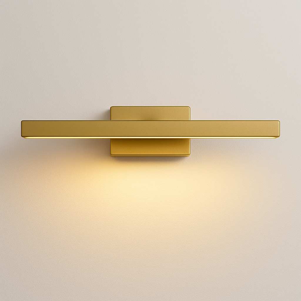 Luminária Arandela Dourada 30cm LED 6W 3000K Bivolt Iluminação Decorativa Parede Quarto Sala