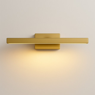 Luminária Arandela Dourada 30cm LED 6W 3000K Bivolt Iluminação Decorativa Parede Quarto Sala