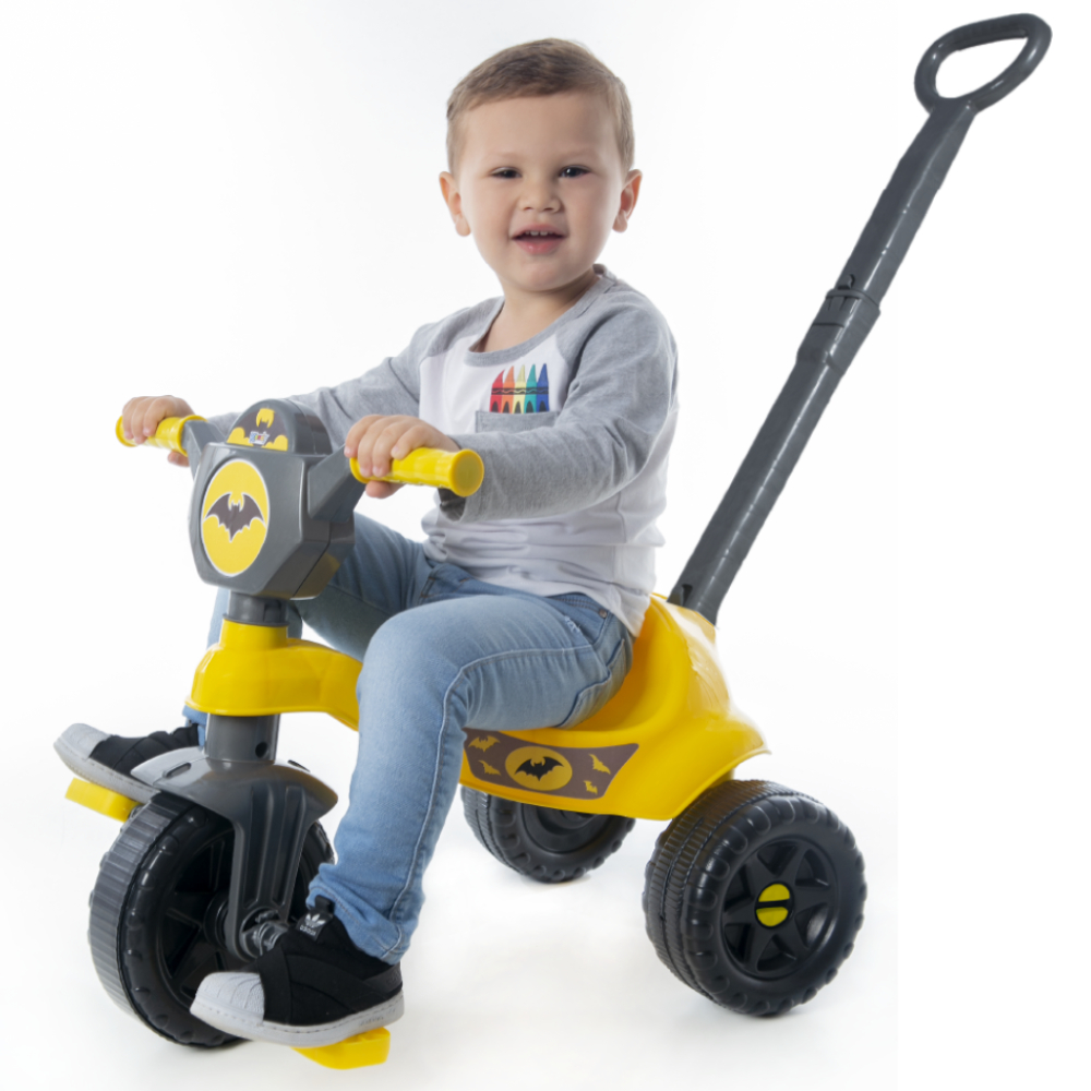 Triciclo Infantil Menino Modelo Gothan City  - Com Empurrador e Pedal Certificado Inmetro em Oferta na Shopee
