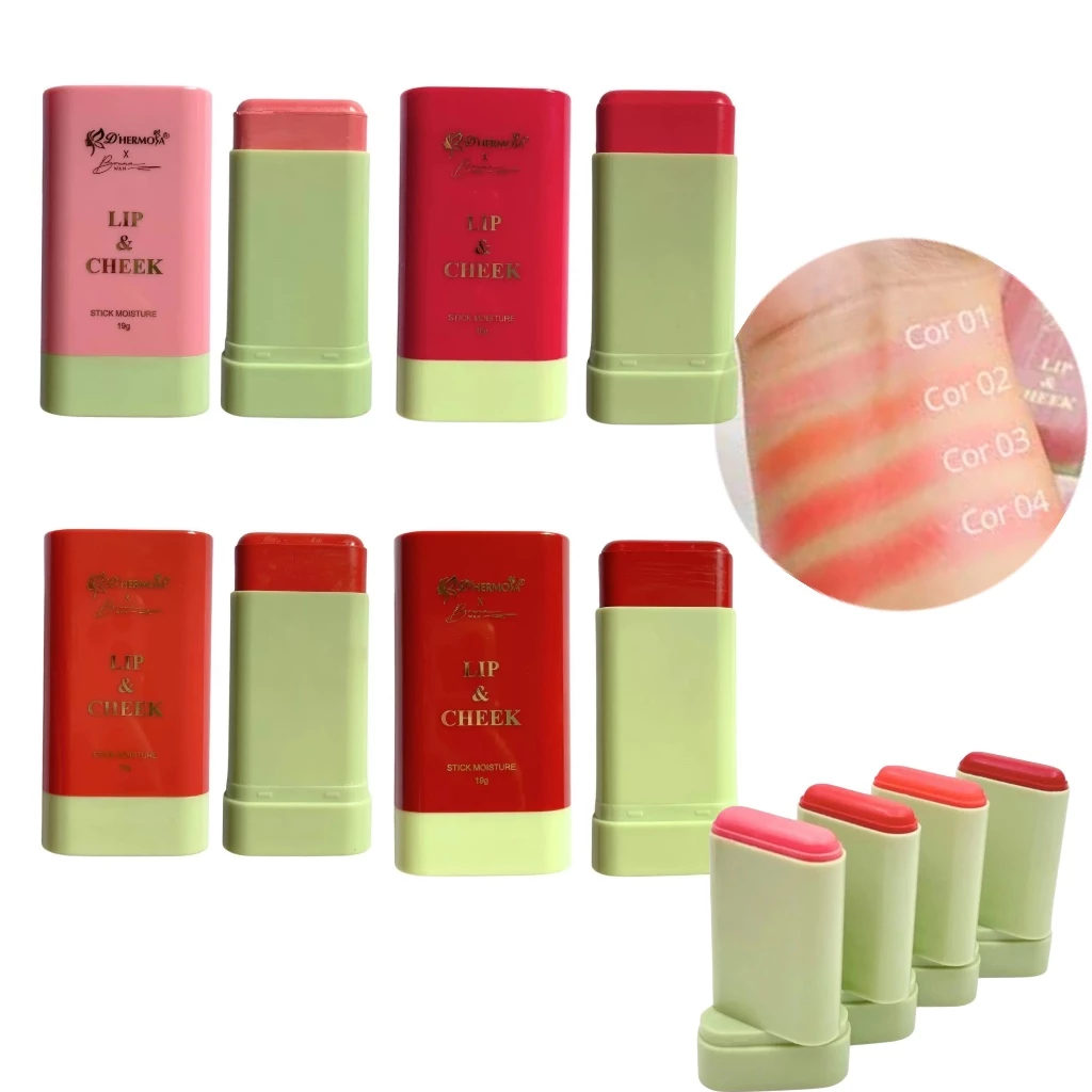 D'Hermosa Lip & Cheek Blush Stick Em Bastão 4 Cores 19g HB606