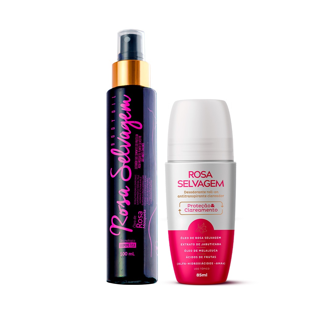 Kit Óleo + Desodorante Rosa Selvagem - Suas áxilas sem manchas e hidratadas. em Oferta na Shopee