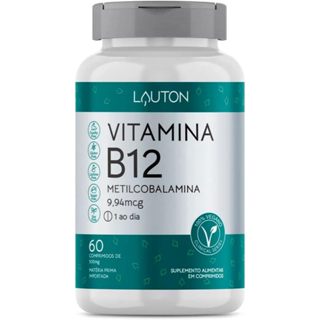 Vitamina B12 Metilcobalamina 9,94mcg - 60 Cps - Lauton em Oferta na Shopee
