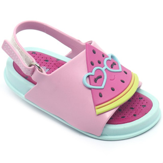 Sandália Infantil Plugt Menina Confortável Melancia Solado antiderrapante Tiras seguras em Oferta na Shopee