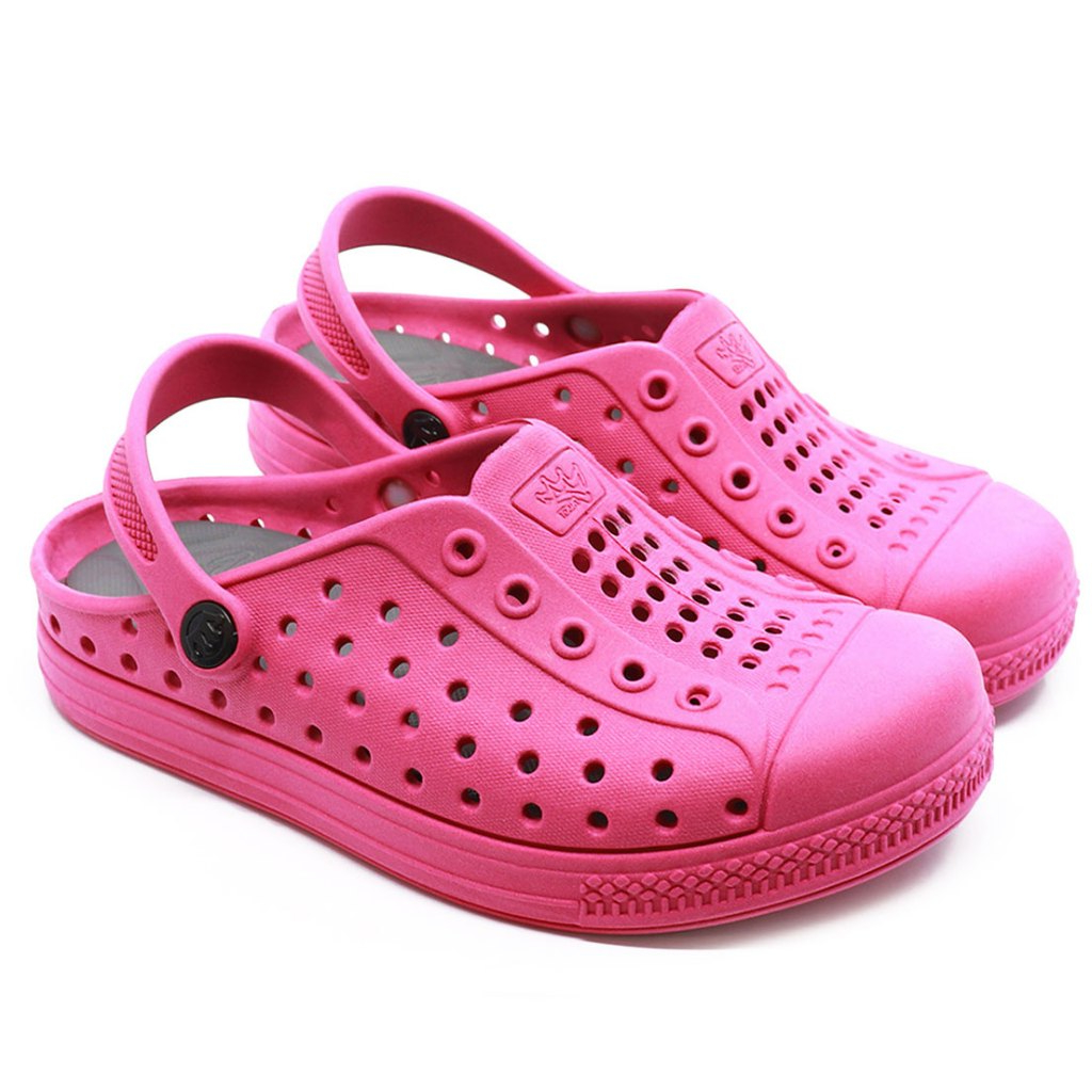 Sandália Adulto Confortável Médica Enfermeira Papete Babuche Plugt Feminino Básico Liso Rosa Pink - Women Shoes