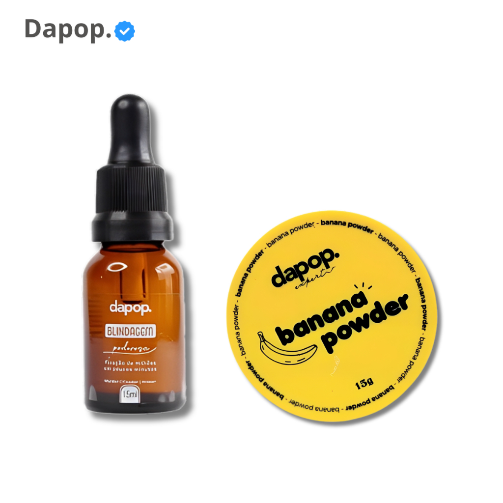 Kit Pó Banana Power + Blindagem Poderosa - Dapop em Oferta na Shopee