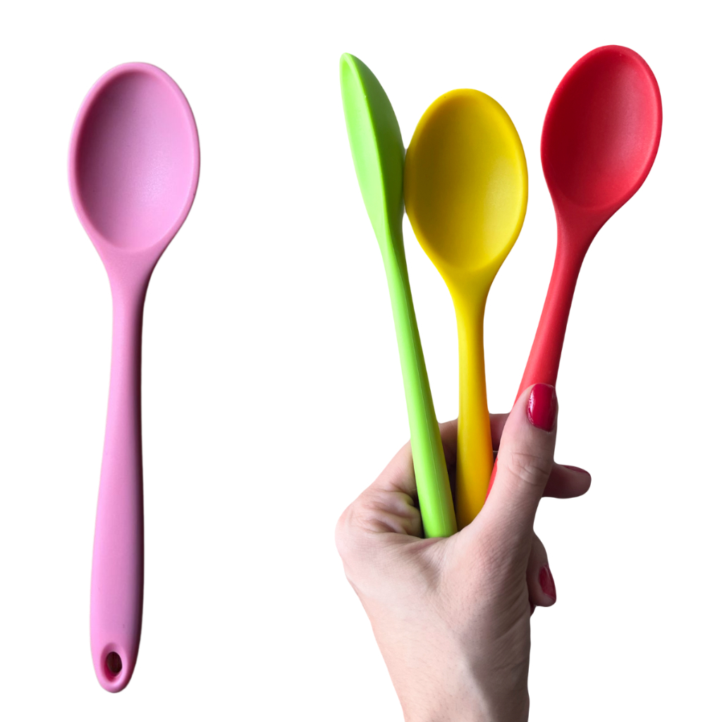 Colher de Silicone Para uso na cozinha sem riscar panela em Oferta na Shopee