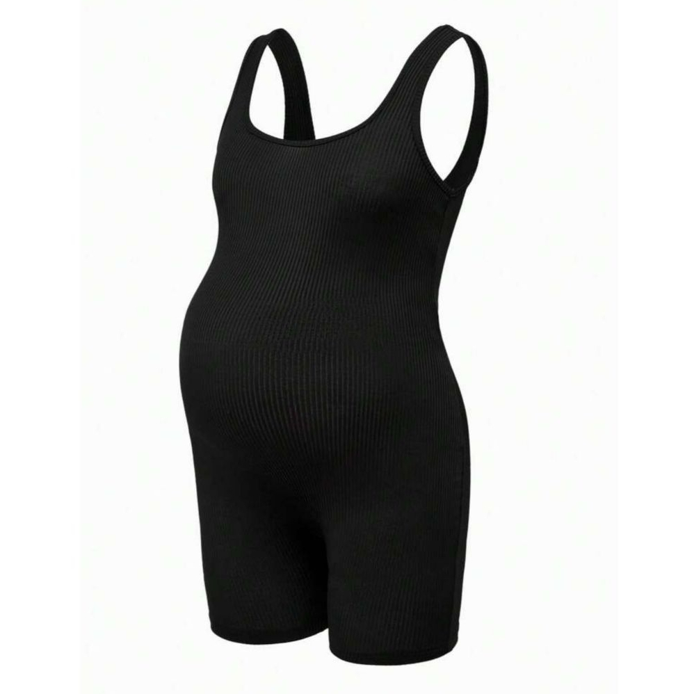 Macacão Ribana Canelado Gestante Grávida Confortável Forro Duplo