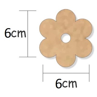 kit   Flores MDF Cru 6cm em Oferta na Shopee
