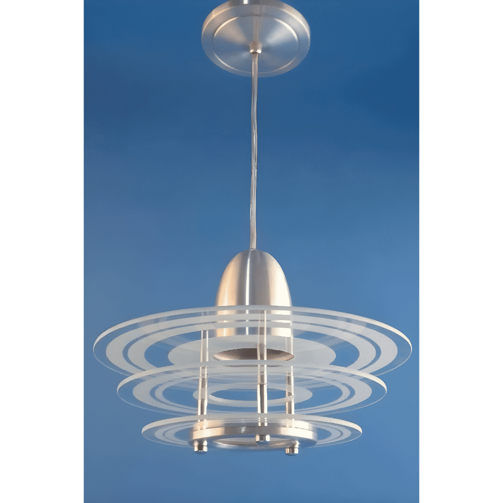 Luminária Lustre Vidro Pendente Redondo Sala Quarto Cozinha Branco — imagem 2 de 2
