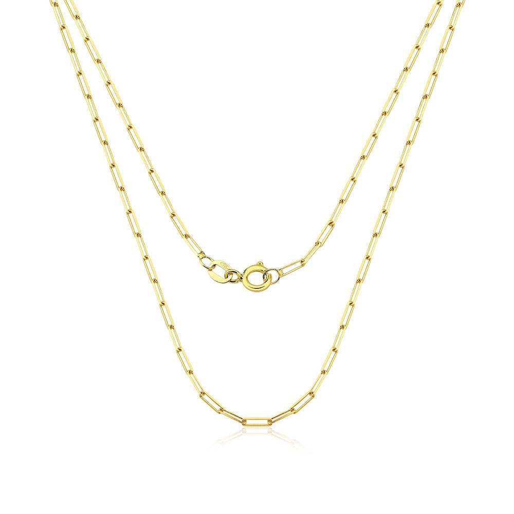 Corrente De Ouro Masculina 18k Cadeado Longa 60cm 2.30gr