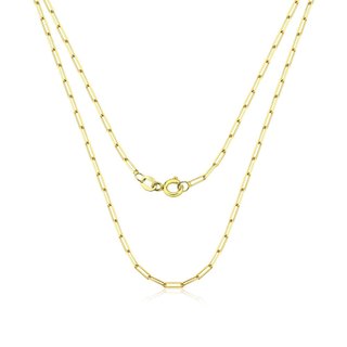 Corrente De Ouro Masculina 18k Cadeado Longa 60cm 2.30gr