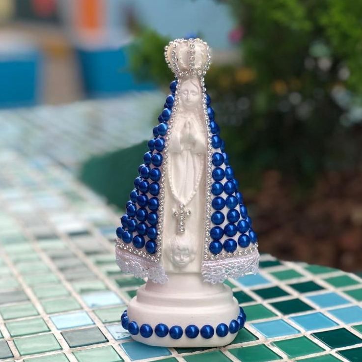 Imagem de nossa senhora com pedrarias nossa senhora aparecida mãe